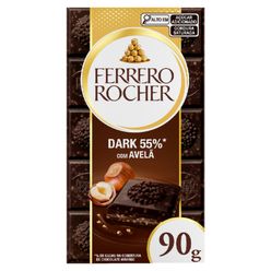 Chocolate FERRERO ROCHER Dark 55% com Avelã 90g