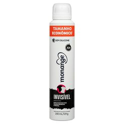 Desodorante MONANGE Invisível Feminino 200ml Tamanho Econômico