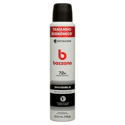 Desodorante BOZZANO Invisible Masculino 200ml Tamanho Econômico