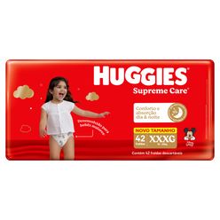 Fralda Descartáveis HUGGIES Supreme Care xxxg com 42 unidades