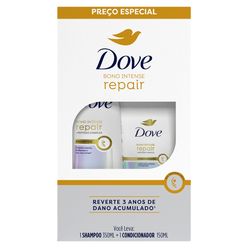 Kit DOVE Bond Intense Repair Shampoo 350ml + Condicionador 150ml Preço Especial