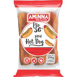 Pão AMINNA Hot Dog Sem Glúten 270g