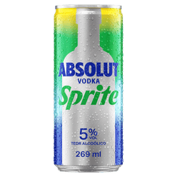 Bebida Mista Alcoólica Gaseificada ABSOLUT Vodka Sprite Lata 269ml