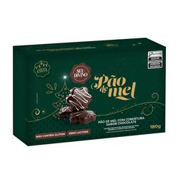 Pão de Mel SEU DIVINO Cobertura de Chocolate Zero Glutén e Lactose 180g