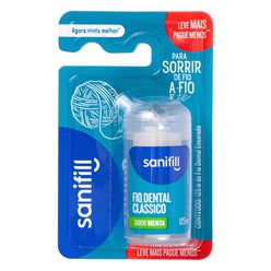 Fio Dental SANIFILL Clássico Menta 125m Leve Mais Pague Menos