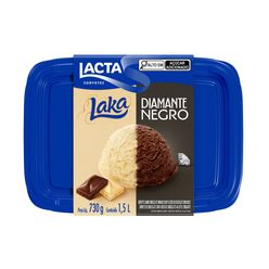 Sorvete LACTA Laka e Diamante Negro 1.5L