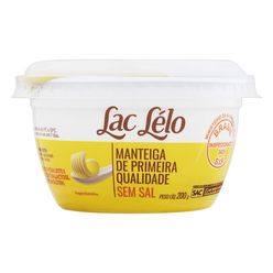 Manteiga LAC LÉLO sem Sal de Primeira Qualidade 200g