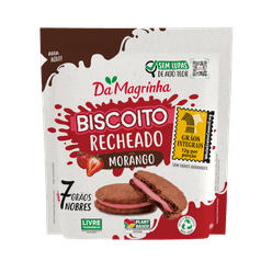 Biscoito DA MAGRINHA Recheado Morango 7 Grãos Nobres 80g