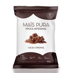 Pipoca MAIS PURA Cacau Original sem Glúten e sem Lactose 100g