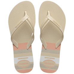 Sandália Feminina HAVAIANAS Eleganc Print 35/36 Bege