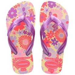 Sandália Kids HAVAIANAS Flor 27/28 Bege