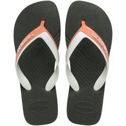Sandália Masculina HAVAIANAS Dual 39/40 Verde Olive e Branco