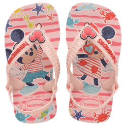 Sandália Infantil HAVAIANAS Baby Disney Classic 21 Rosa e Vermelho