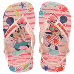 Sandália Infantil HAVAIANAS Baby Disney Classic 17/18 Rosa e Vermelho