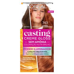 Coloração CASTING Gloss Louro Acobreado 743