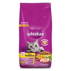 Ração WHISKAS para Gatos Frango Pacote 2.7Kg