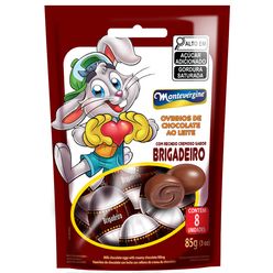 Ovinhos De Páscoa Montevérgine Chocolate Ao Leite Com Recheio Brigadeiro 85g