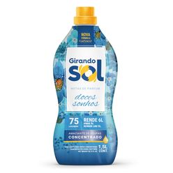 Amaciante de Roupa GIRANDO SOL Concentrado Doces Sonhos 1.5l