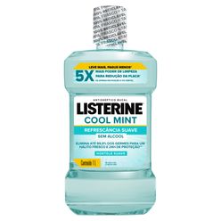 Antisséptico Bucal LISTERINE Cool Mint Hortelâ Suave Sem Álcool 1l Leve Mais Pague Menos