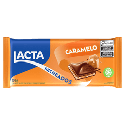 Chocolate LACTA Recheados Caramelo 104g