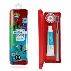 Kit Dental 4 Em 1 Gift Pró Trabalho Slim Contém Estojo,fio Dental,escova E Creme Dental