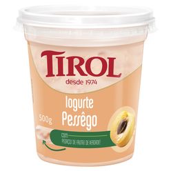 Iogurte Integral Pêssego TIROL Pote 500g