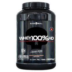 Whey BLACK SKULL 100% Hd Caveira Preta Chocolate 900g