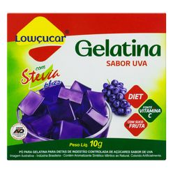 Pó Gelatina LOWÇUCAR Zero com Stévia Uva 10g