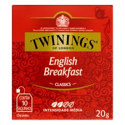 Chá Preto TWININGS Com 10 Saquinhos 20g