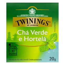 Chá Verde TWININGS hortelã Com 10 Saquinhos 20g