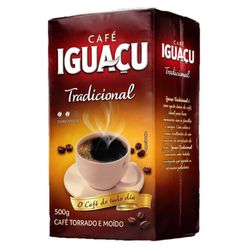 Café IGUAÇU Torrado e Moído Tradicional a Vácuo 500g