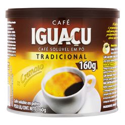 Café IGUAÇU Solúvel em Pó Tradicional lata + Cremoso 160g