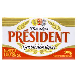 Manteiga PRÉSIDENT sem sal tablete 200g