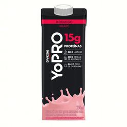 Bebida Láctea Yopro Morango Proteínas 15g Zero Lactose 250ml