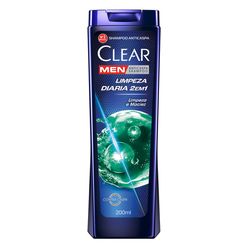 Shampoo Clear Men Limpeza Diária 2 Em 1 200ml