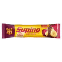 Barra de Fruta SUPINO Banana,Maçã e Canela com Chocolate ao Leite 24g