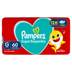 Fraldas Descartáveis PAMPERS Super Sequinha g com 60 unidades