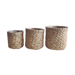 Conjunto de Cachepot TULUM Fibra com 3 Peças - A\CASA
