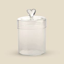 Potiche Vidro Heart 9x13cm - A\CASA