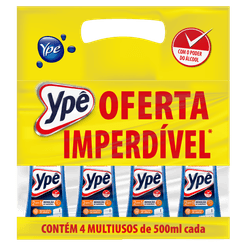 Limpador YPÊ Multiuso Desengordurante 2 em 1 4 unidades com 500ml cada Oferta Imperdível