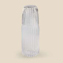 Kit de Copo e Moringa Vidro Transparente 1L - A\CASA