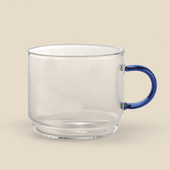 Caneca Empilhável Emy Vidro Azul 200ml - A\CASA