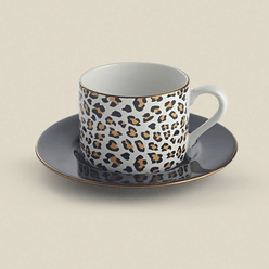 Xícara com Pires Animal Stoneware 240ml - A\CASA