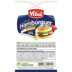 Pão VITAL Hambúrguer com Gergelim 300g