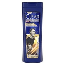 Shampoo Anticaspa CLEAR Sports Men Limpeza Profunda 400ml