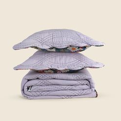 Kit Colcha Queen Microfibra Bloomy - A\CASA