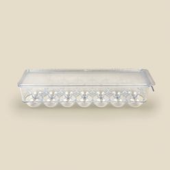 Porta Ovo EMHOUSE Clear Plástico 23cm para 14 Unidades