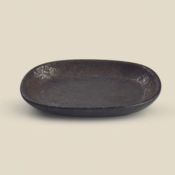 Centro de Mesa A\CASA Cerâmica Noir Preto 18cm