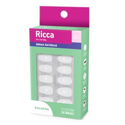 Unha RICCA Naturais Bailarina com 24 unhas