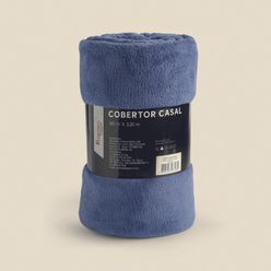Cobertor Casal Fleece Azul- REGENCY